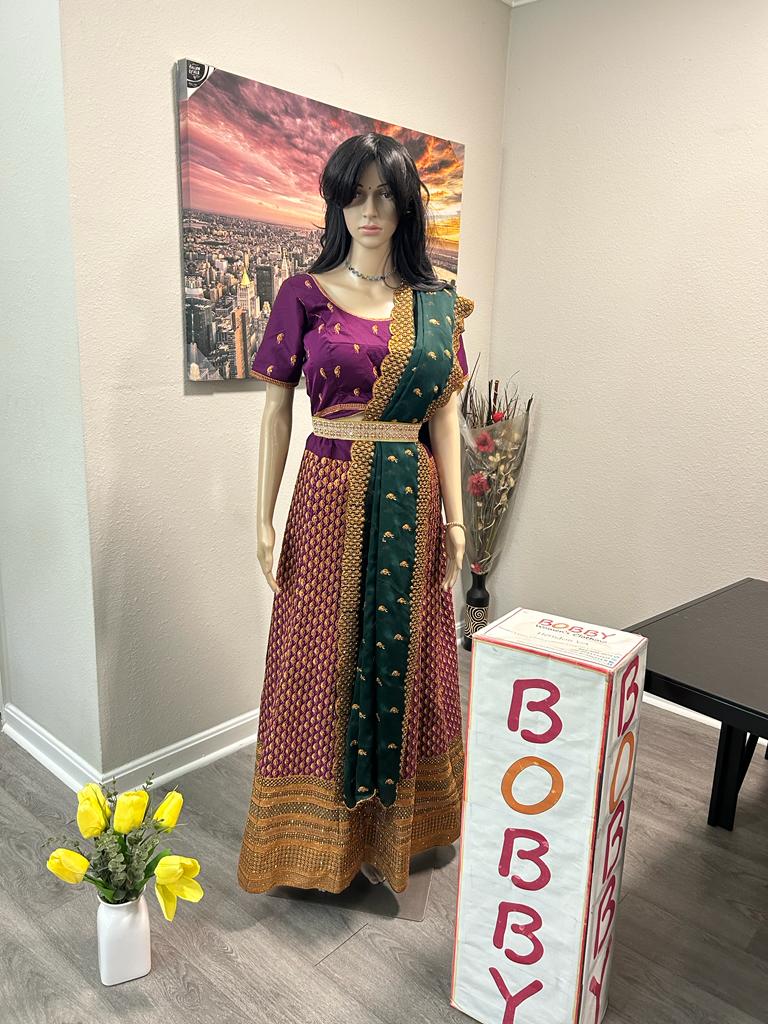 Bobby Couture - Copper Zari Lehenga