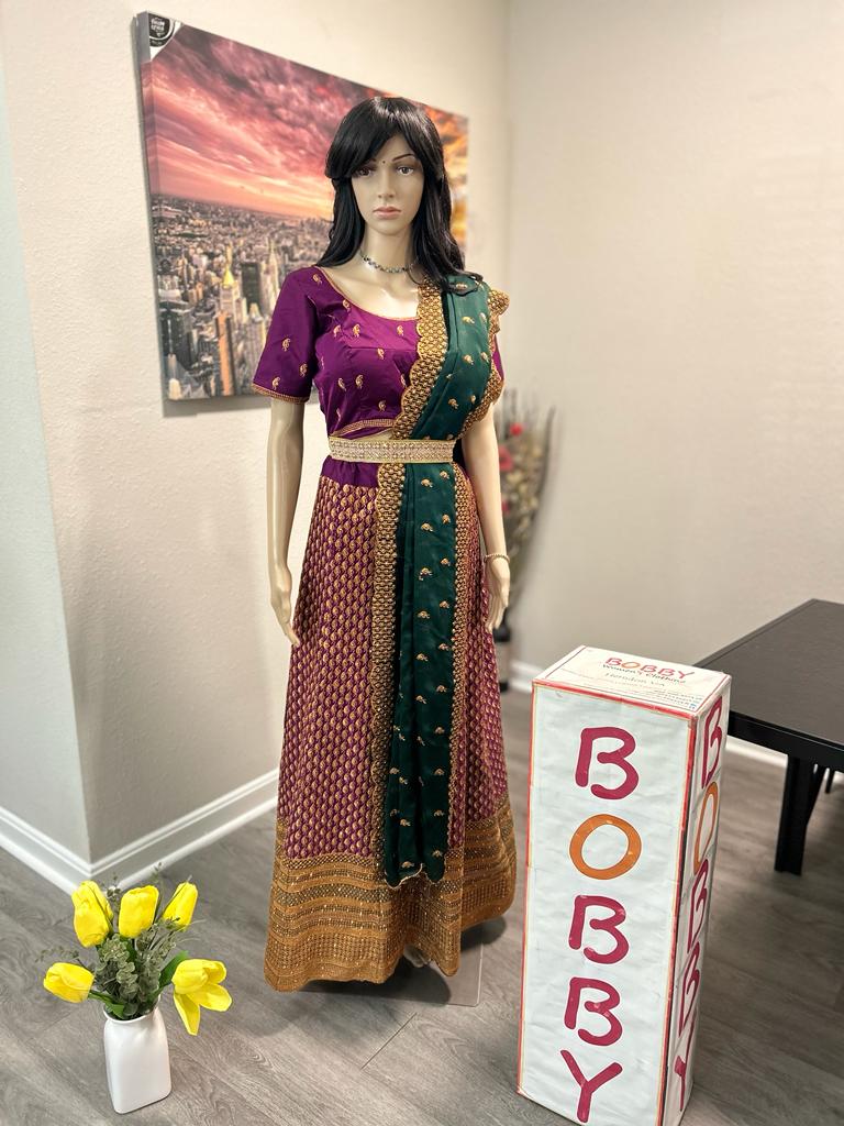 Bobby Couture - Copper Zari Lehenga