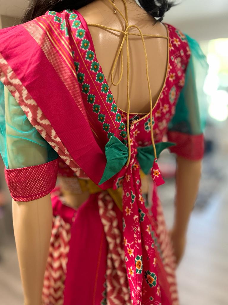 Bobby Couture - Pink Color Crepe silk lehenga